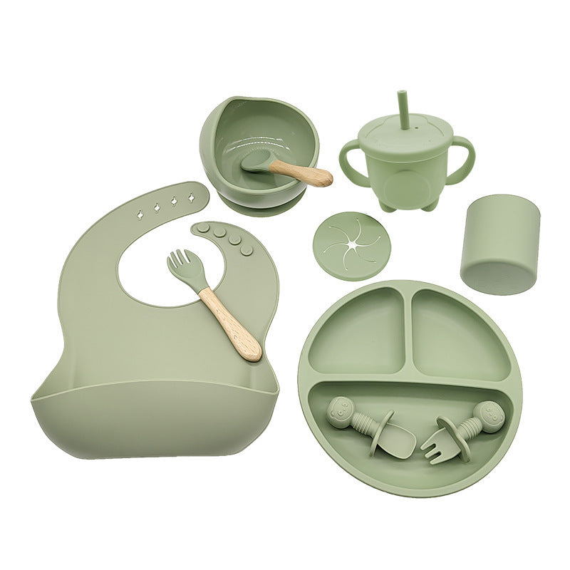 Children's Feeding Silicone Dinner Plate Set