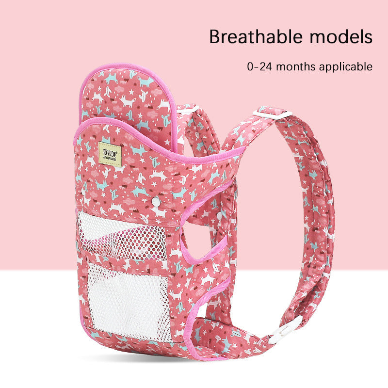 Multifunctional Baby Carrier With Breathable Front And Back In Summer