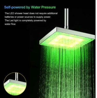 ColorfulTemperature Sensing Three-Color Shower Head Spray