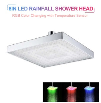 ColorfulTemperature Sensing Three-Color Shower Head Spray