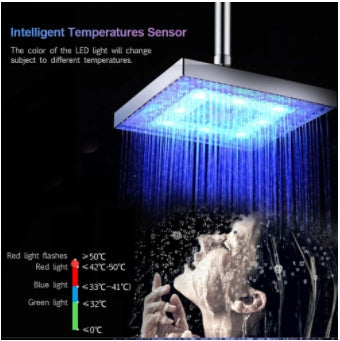 ColorfulTemperature Sensing Three-Color Shower Head Spray