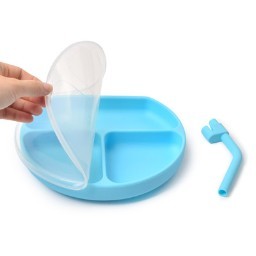 Children's Silicone Dinner Plate Baby Silicone Suction Cup Bowl Complementary Food Set