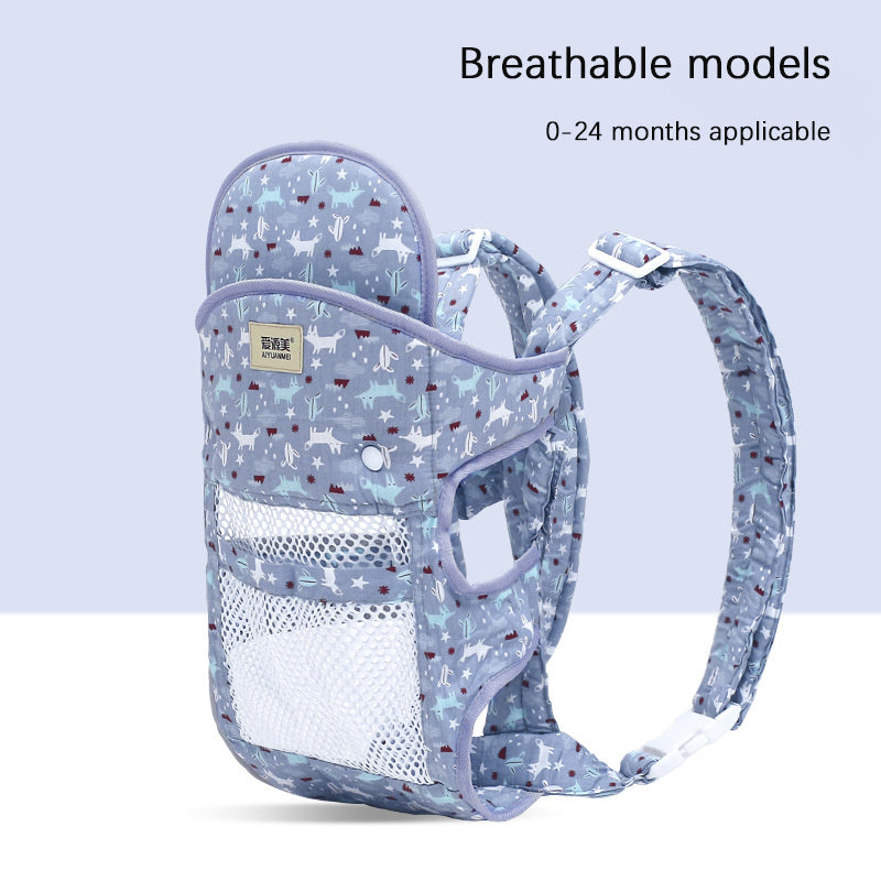 Multifunctional Baby Carrier With Breathable Front And Back In Summer