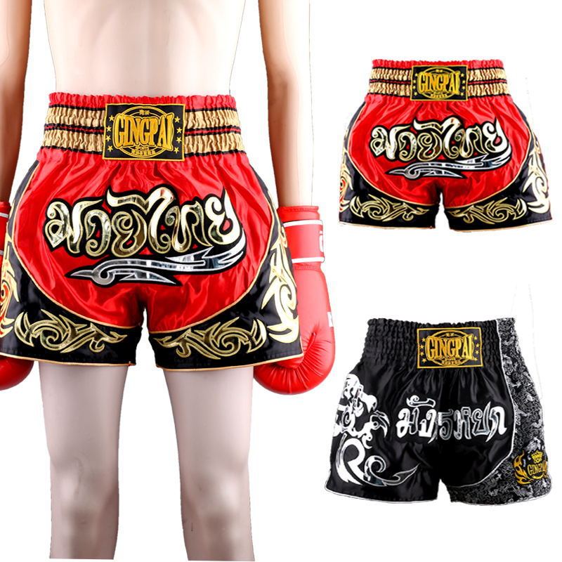 Thai Professional Sanda Boxing Suit Competition Training Fighting Boxing Shorts