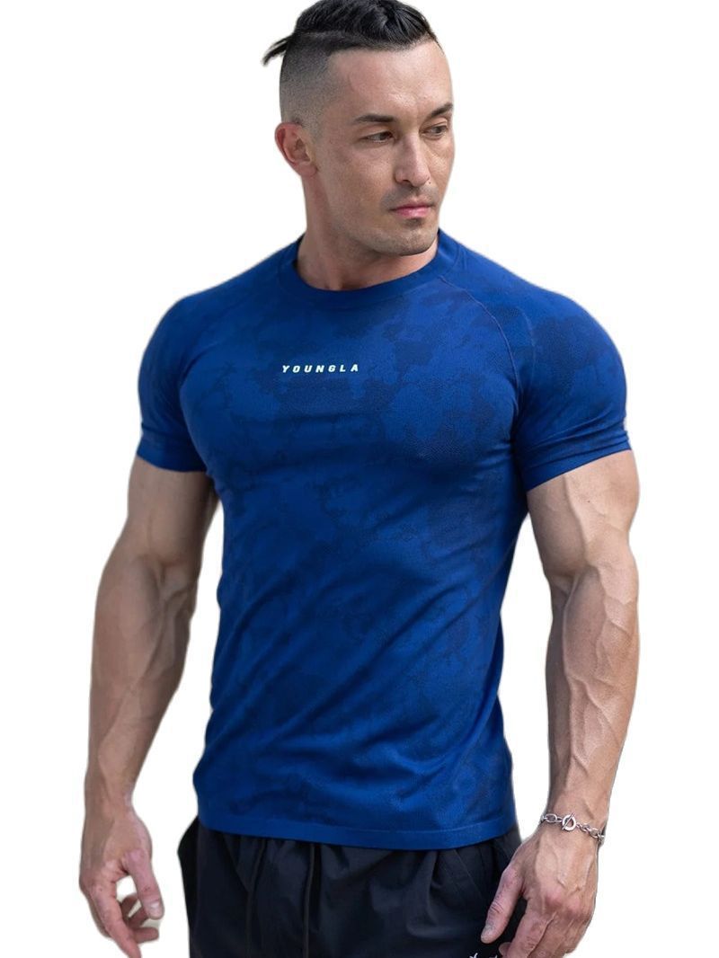 Workout Clothes Camouflage Sports T-shirt Men