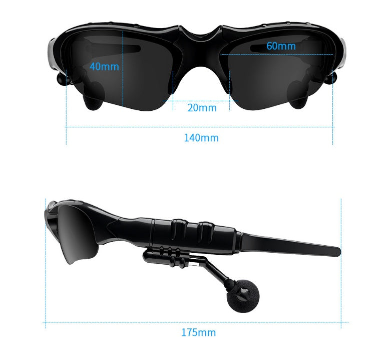 Outdoor Bluetooth 5.0 Smart Sunglasses, Wireless Headphones, Sport, With Microphone, For Smart Phones