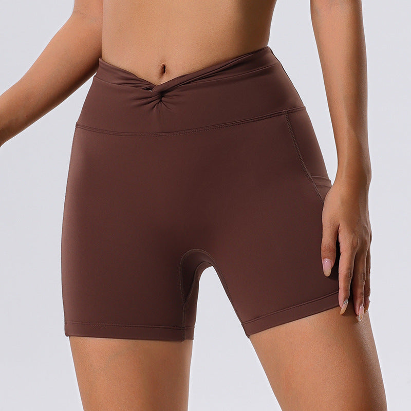 Summer High Waist Hip Raise High Waist Yoga Shorts