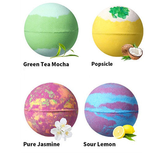 Rainbow Bath Salt Ball Essential Oil Bath Ball 64g Explosive Bath Salt Ball