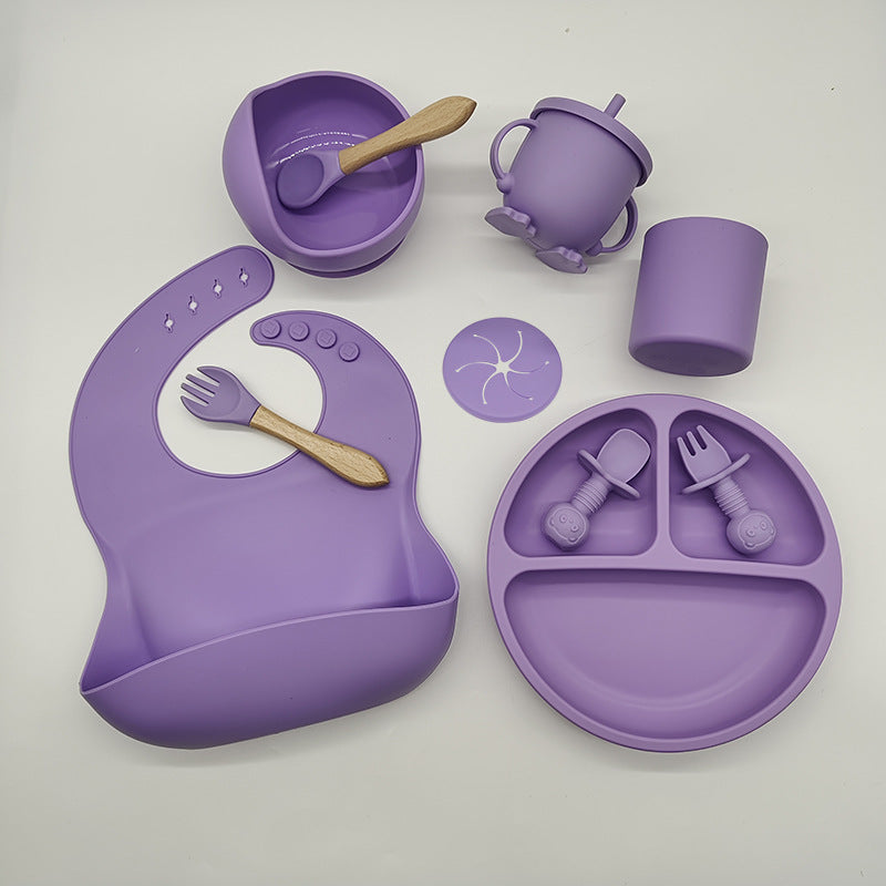 Children's Feeding Silicone Dinner Plate Set