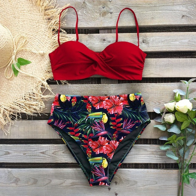 Bikini Swimwear Swimsuit Swim Suit Women Woman High Waist