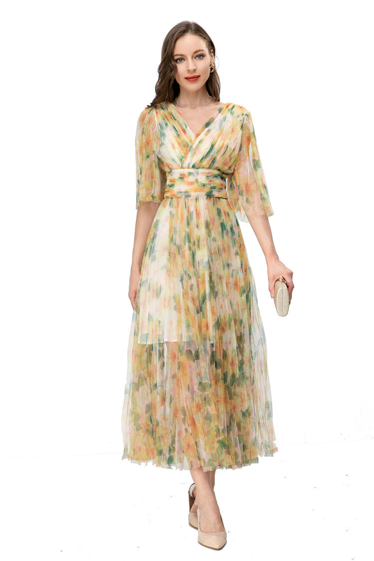 Women's Retro Casual Temperament Printed Dresses