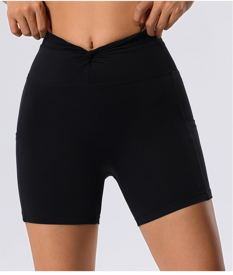 Summer High Waist Hip Raise High Waist Yoga Shorts