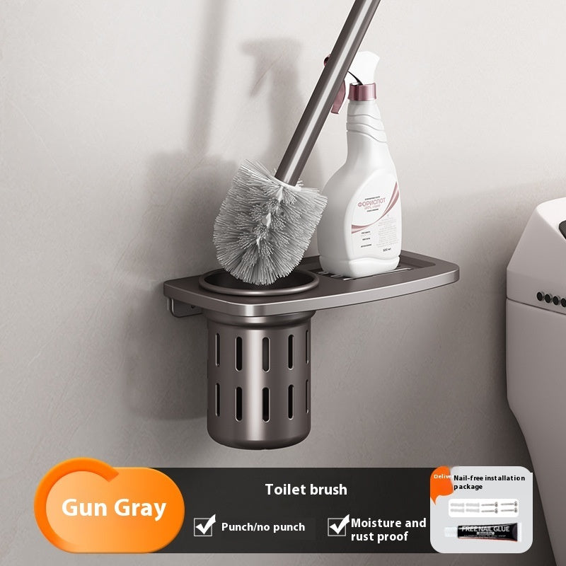 Gun Gray Towel Rack Bathroom Punch-free Bathroom Rack