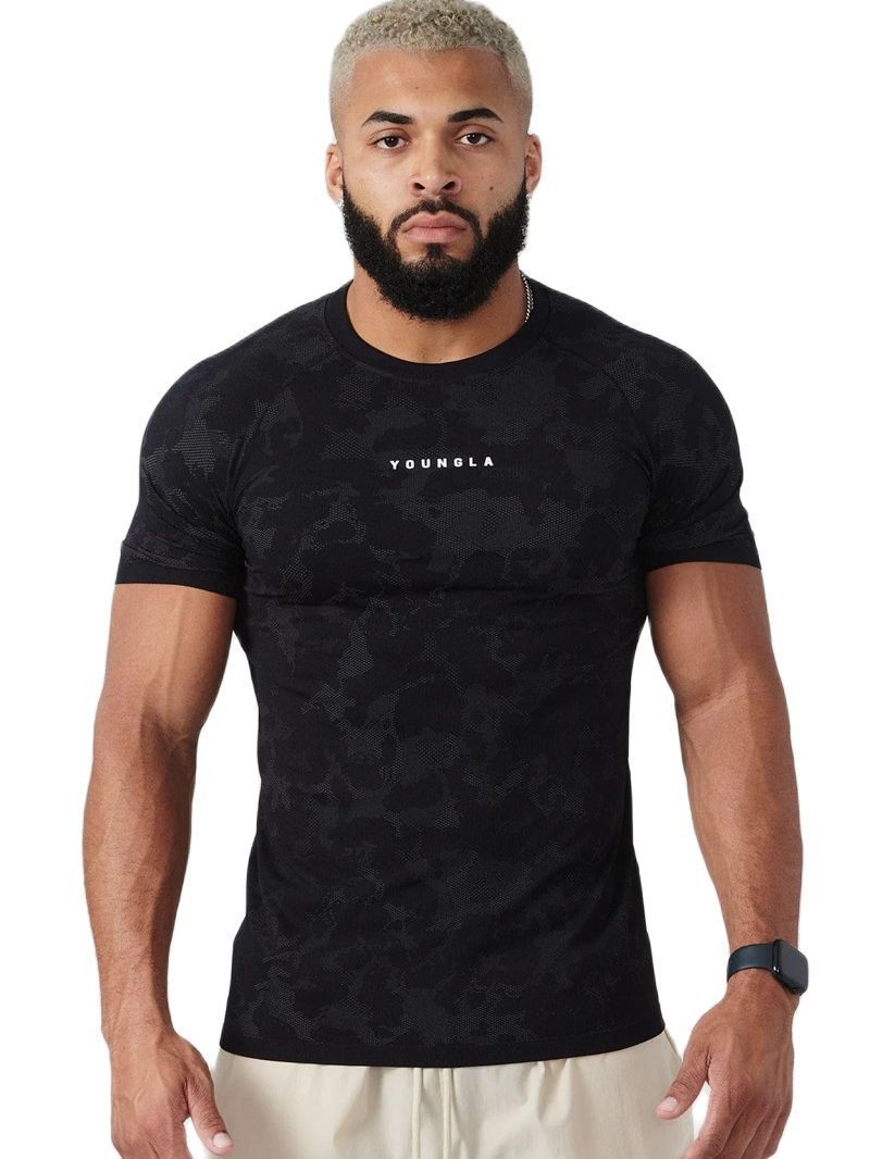 Workout Clothes Camouflage Sports T-shirt Men