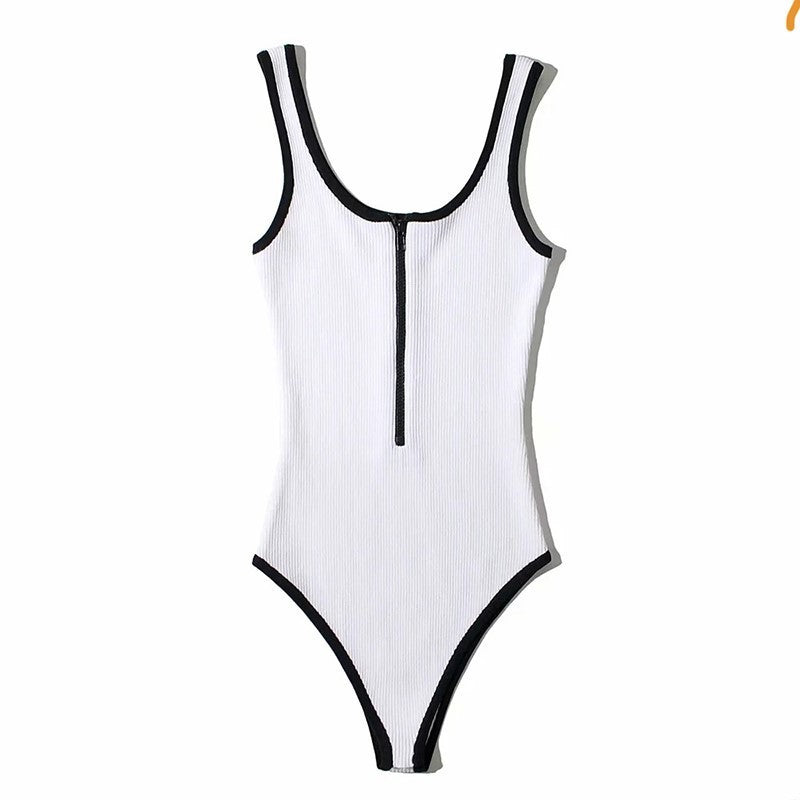 European And American Summer Sleeveless Leotard Women's Tight Top Women