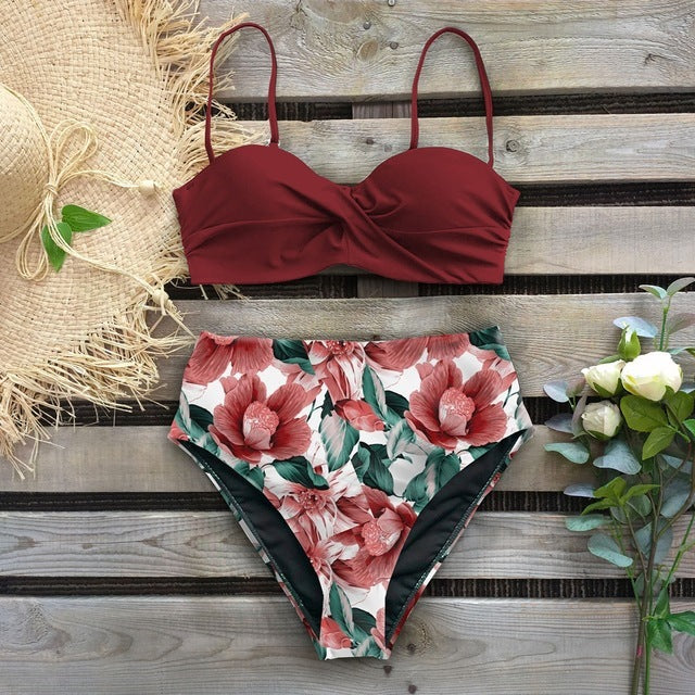 Bikini Swimwear Swimsuit Swim Suit Women Woman High Waist