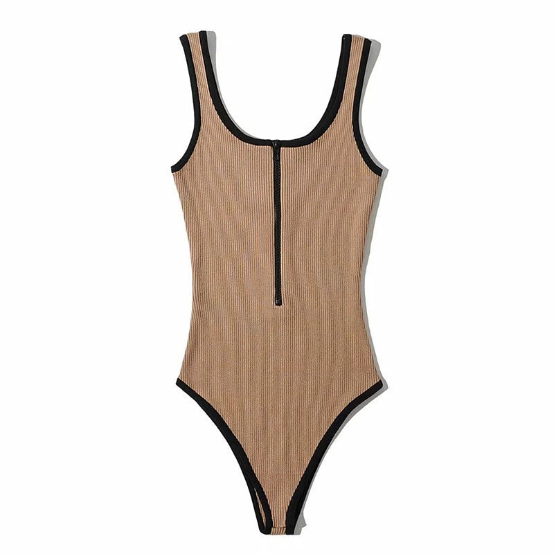 European And American Summer Sleeveless Leotard Women's Tight Top Women