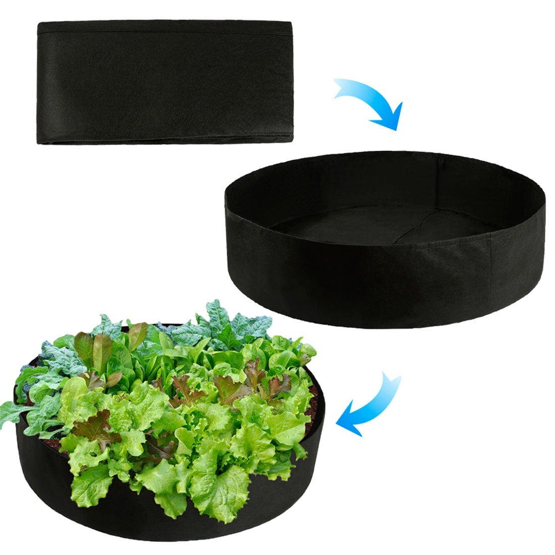 Garden Raised Bed Round Planting Container Grow Bags Fabric Planter Pot For Plants Nursery Pot