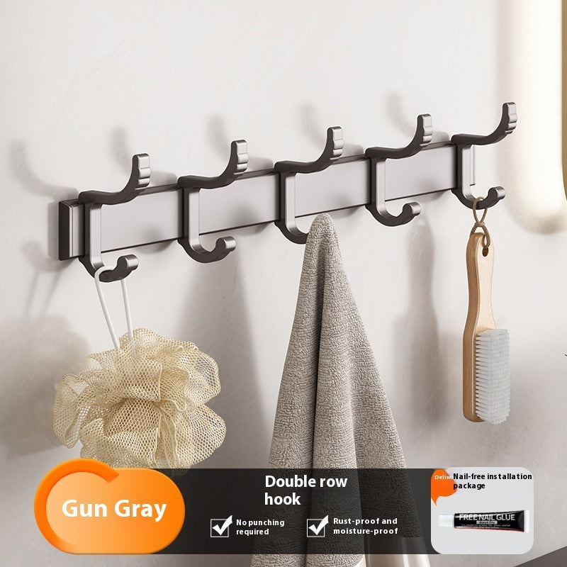 Gun Gray Towel Rack Bathroom Punch-free Bathroom Rack