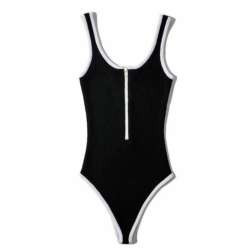 European And American Summer Sleeveless Leotard Women's Tight Top Women