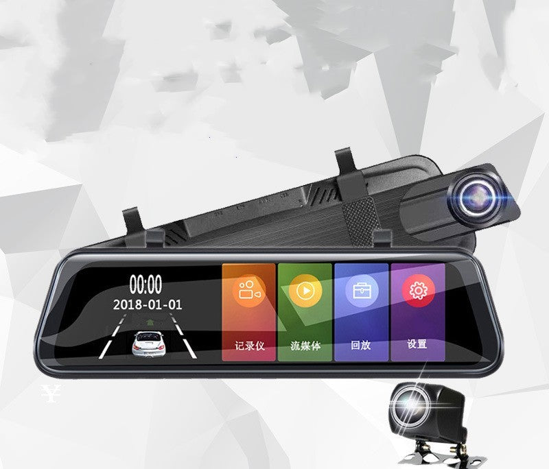 Streaming Dashcam HD Rearview Mirror Dual Lens Reversing Video