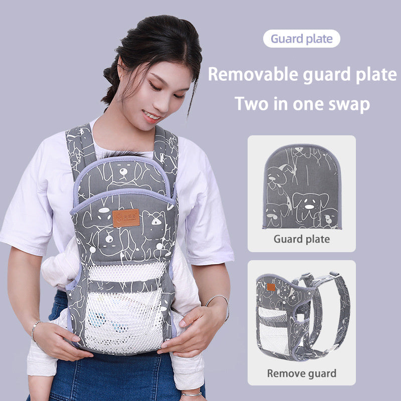 Multifunctional Baby Carrier With Breathable Front And Back In Summer