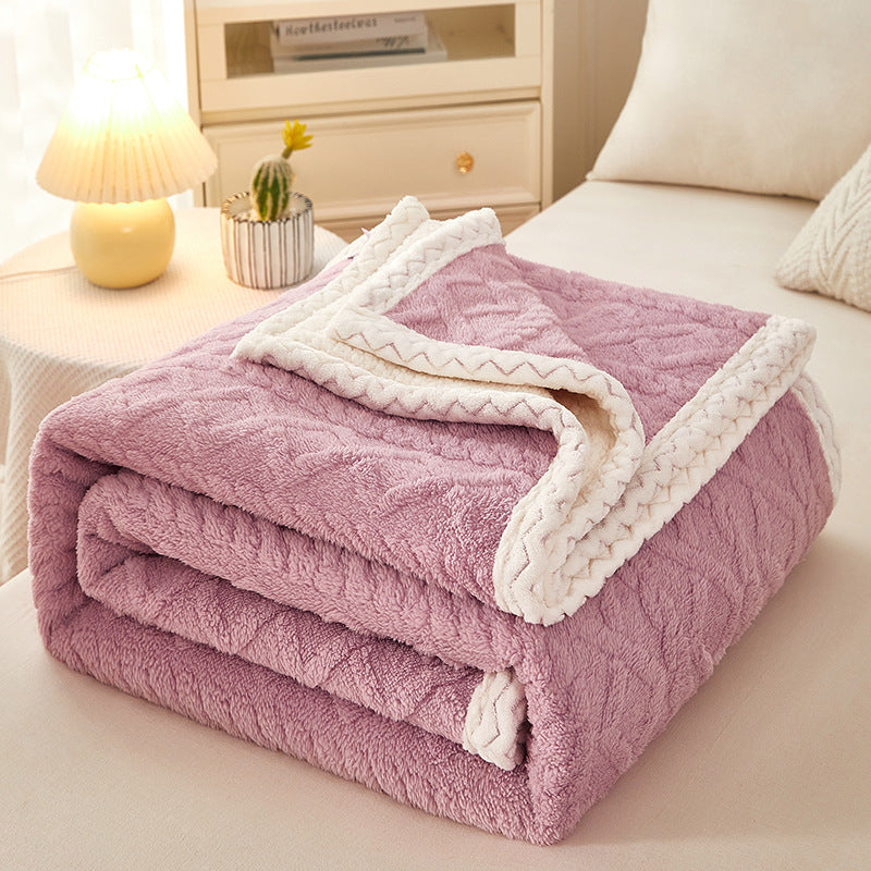 Blanket Double Thickened Warm Coral Fleece Sofa Blanket