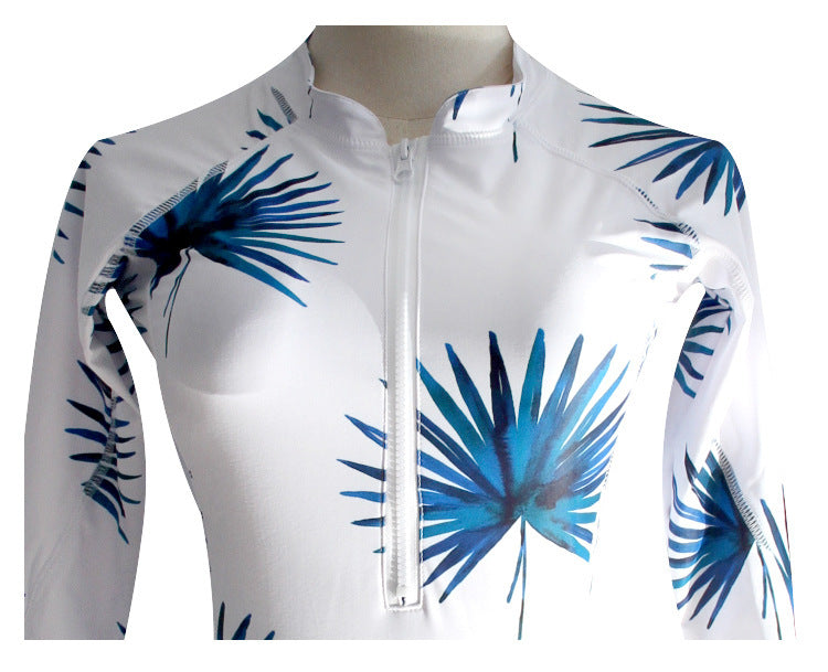 Zipper Long Sleeve Slim Surfing Wetsuit Women