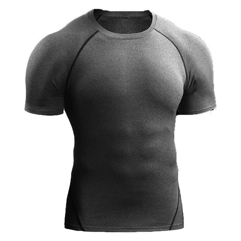 Workout Clothes Short Sleeve Men Quick Drying Clothes Exercise Running T-shirt