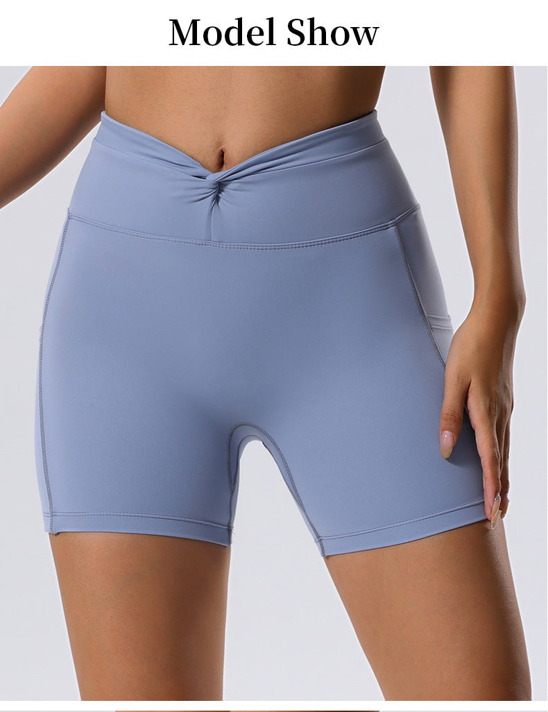 Summer High Waist Hip Raise High Waist Yoga Shorts