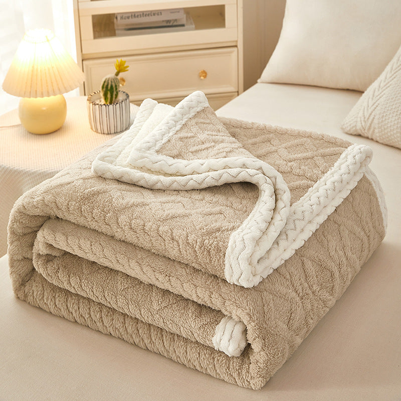 Blanket Double Thickened Warm Coral Fleece Sofa Blanket