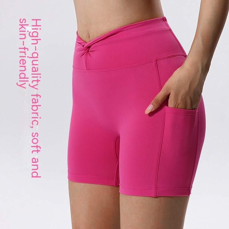 Summer High Waist Hip Raise High Waist Yoga Shorts